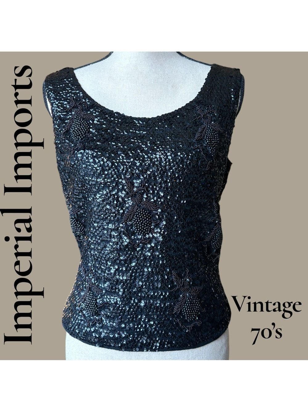 Vintage hand beaded virgin wool blouse. 1970’s. Back zip. Size medium. EUC!